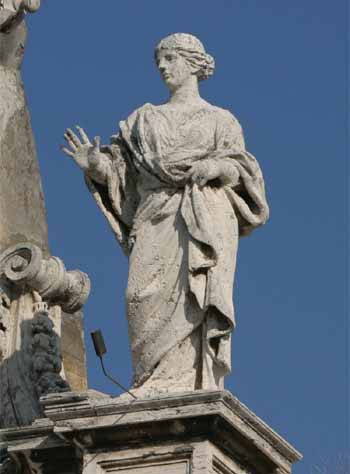 St Petronilla on the colonnade in St Peter's Square
