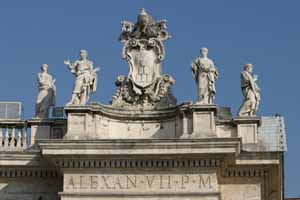 Sts. Tecla, Vitalis, Petronilla &amp; Leonard on the north colonnade in St Peter's Square