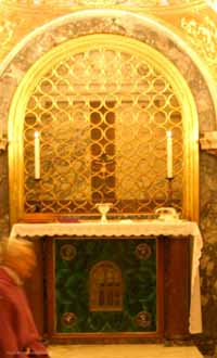 The Altar in the Clementine Chapel - St Peter's Tomb area behind