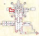Floorplan map of the Vatican Grottoes beneath St Peter's