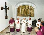 John Paul II blessing the Chapel of the Patron Saints of Europe