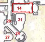 Floorplan map of the Vatican Grottoes beneath St Peter's Basilica