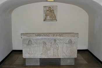 Niche in Vatican Grottoes with Tomb of Urban VI