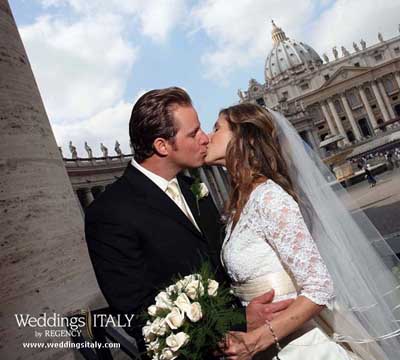 A Newly Married Couple in St Peter's Square - Vatican City