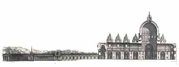 Cross Section of St Peter's Basilica and Square