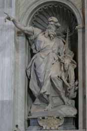 St Elijah statue by Agostino Cornacchini, 1727