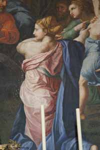Woman in the scene of Raphael's Transfiguration