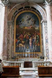 The area of the Transfiguration altar in St Peter's