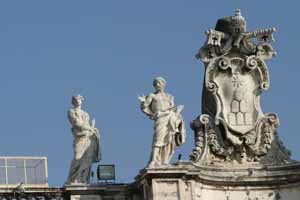 Saints Tecla and Vitalis on the north colonnade in St Peter's Square