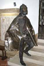 Life-sized bronze statue of St Stephen in the Hungarian Chapel of the Vatican Grottoes