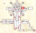 Floorplan map of the Vatican Grottoes