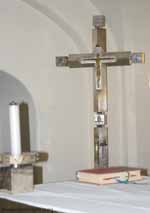 Silver Cross at the Altar of the Mexican Chapel