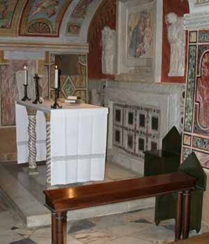 Right Side of the Altar in the Partorienti Chapel