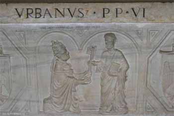 Urban VI receives 2 keys from St Peter - Sarcophagus of Urban VI