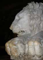 Detail of the Awake Lion on the Clement XIII monument by Canova