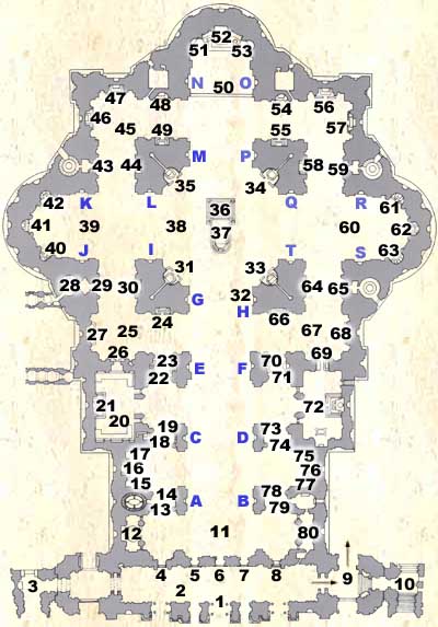 St. Peter's Basilica - Floorplan