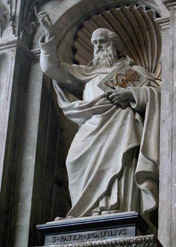 Founder Statue of St Bonfiglio Monaldi in St Peter's