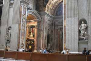 First and Second Pier on the Left side of Central Nave of St Peters Basilica