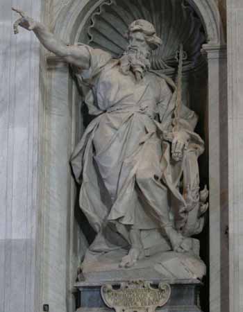 Founder Statue of St Elijah in St Peter's Basilica