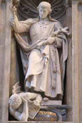 St Louis de Montfort statue in St Peter's Basilica