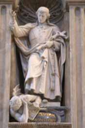 St Louis de Montfort statue by Giacomo Parisini, 1948