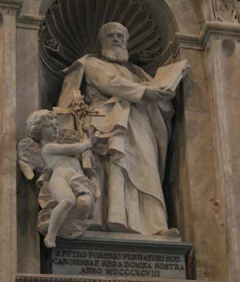 Founder Statue in St Peter's - St Peter Fourier