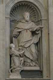 St Peter Nolasco statue by Paolo Campi, 1742