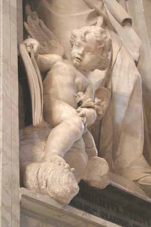 Angel holding Book - St Philip Neri Statue