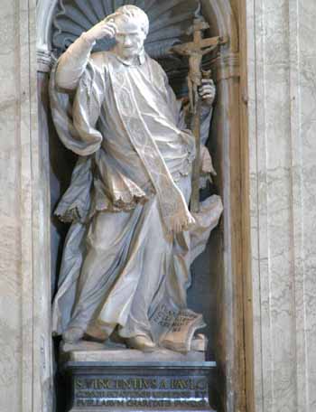The Founder Statue of St Vincent de Paul in St Peter's